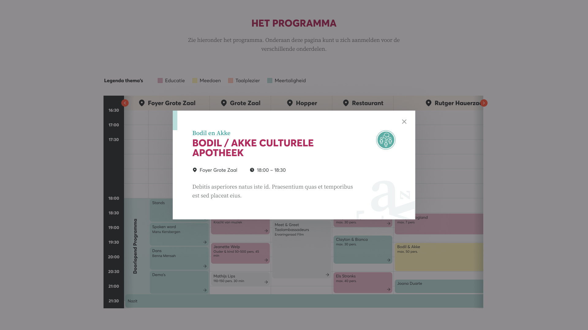 bwt programma popup