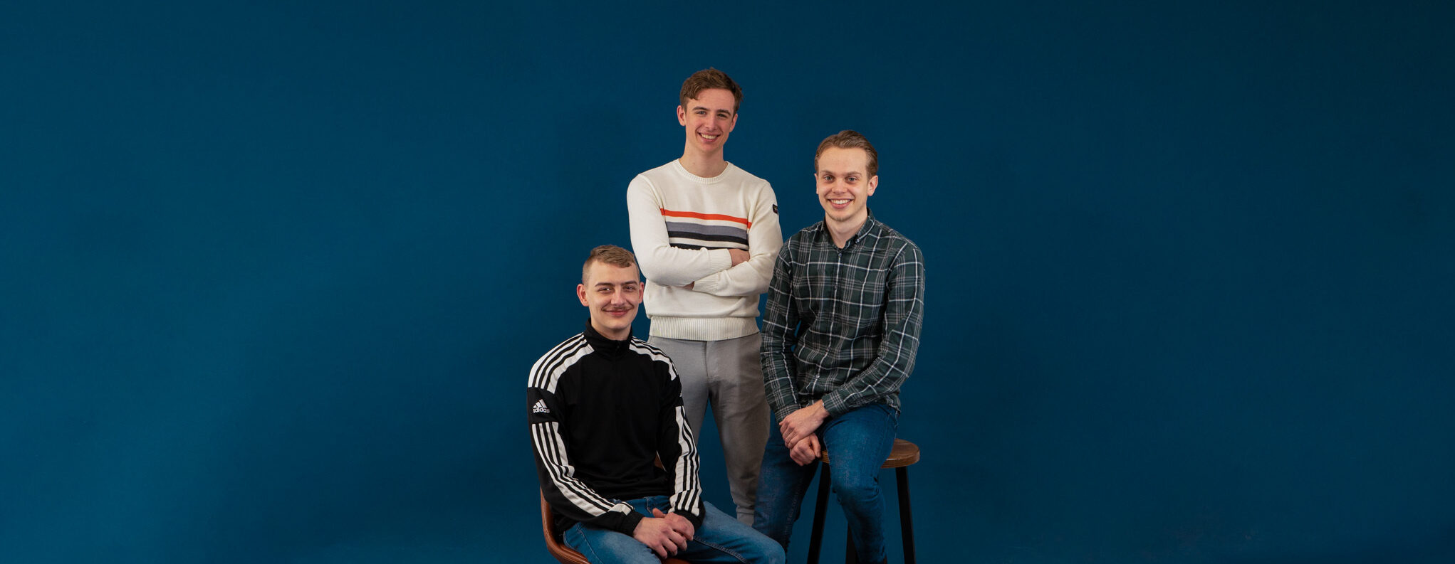 Teamfoto Jarik, Jesper en Marten
